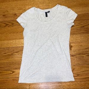 Scoop Neck Plain Grey T Shirt